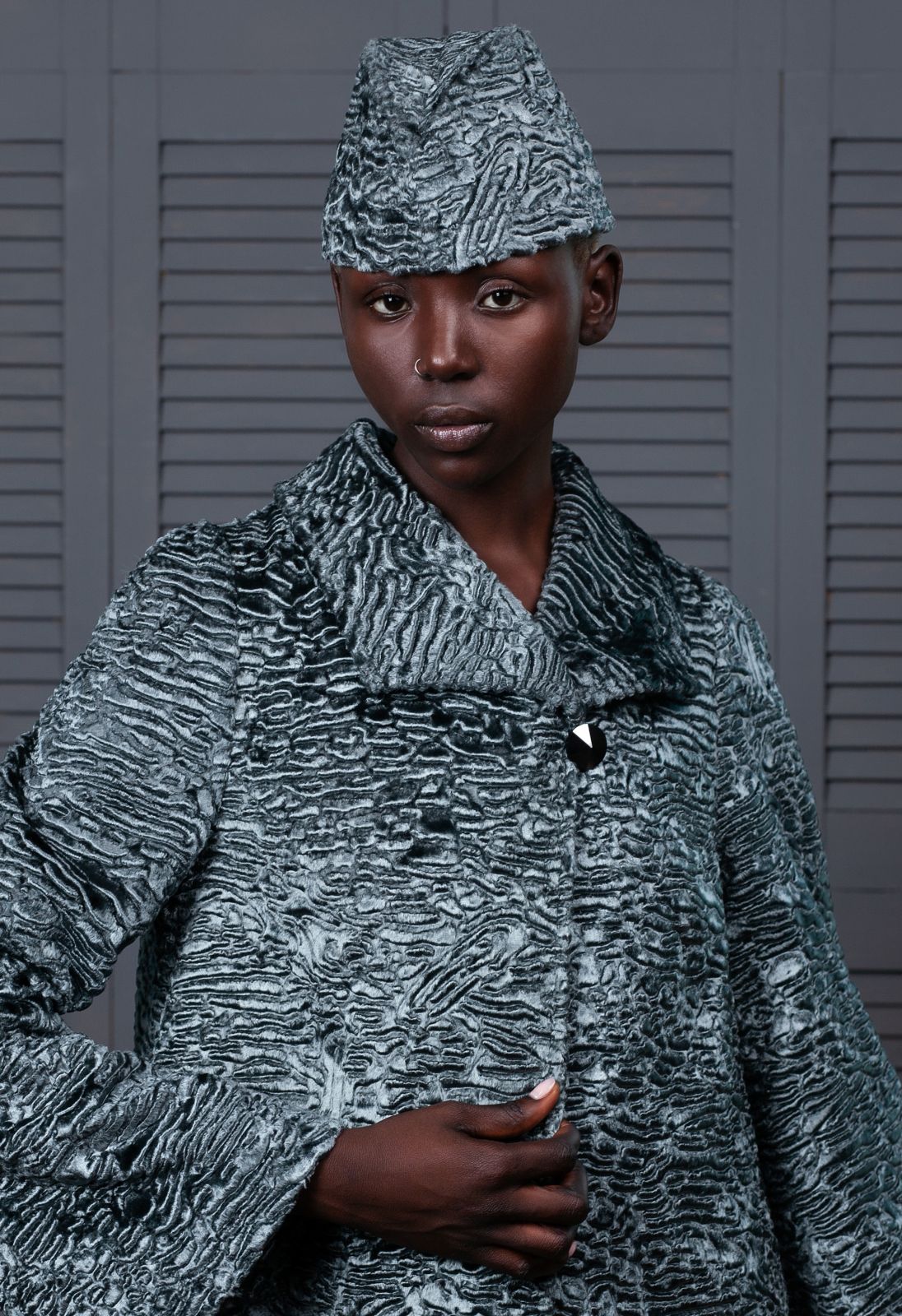 Photo #2 - Forage cap eco fur Tissavel - astrakhan marengo