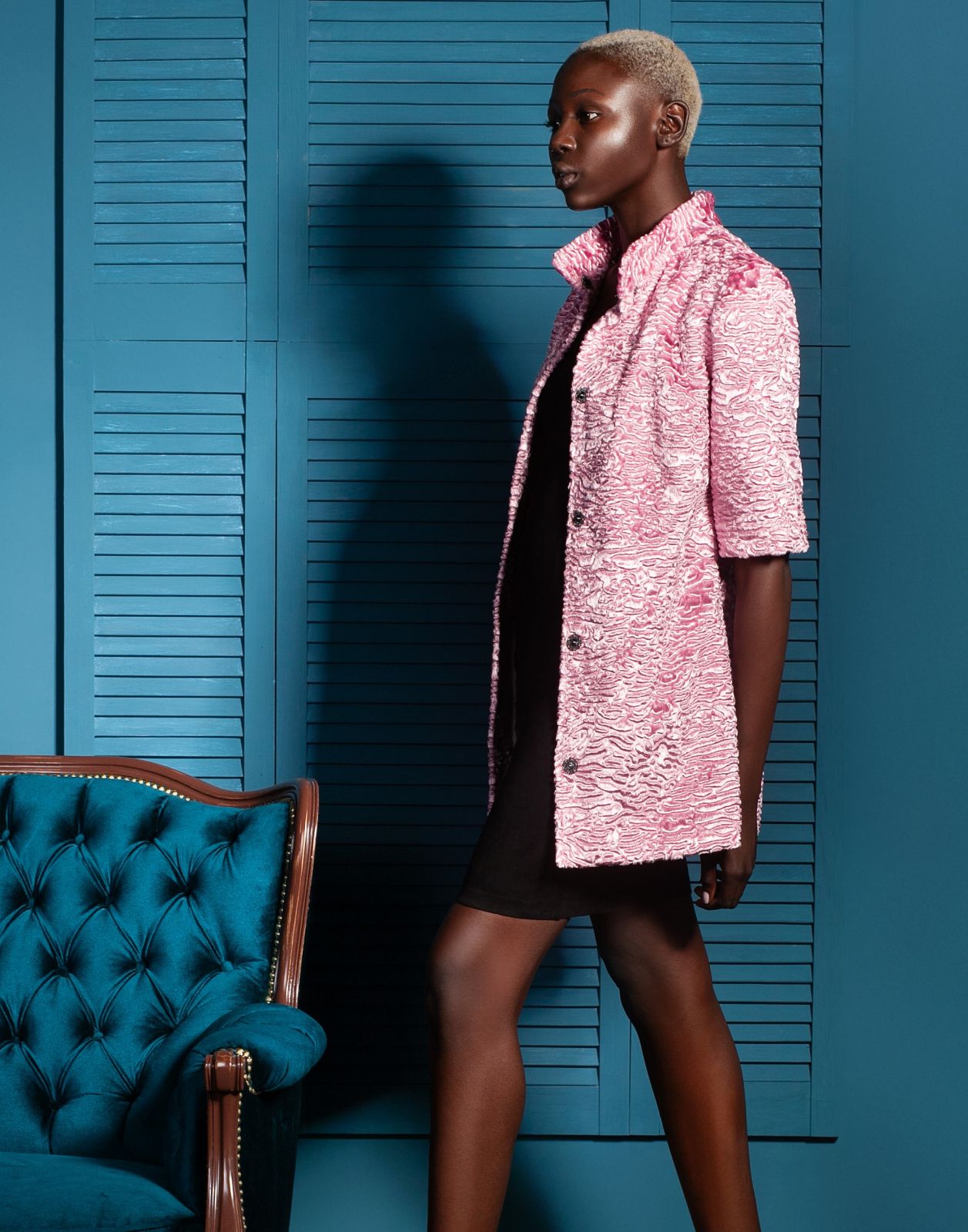 Photo #2 - Jacket eco fur Tissavel - astrakhan quartz