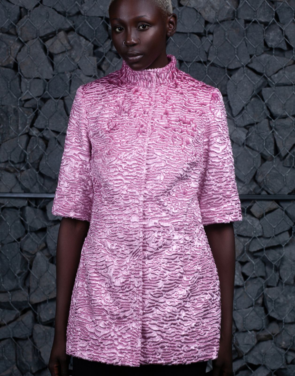 Photo #3 - Jacket eco fur Tissavel - astrakhan quartz