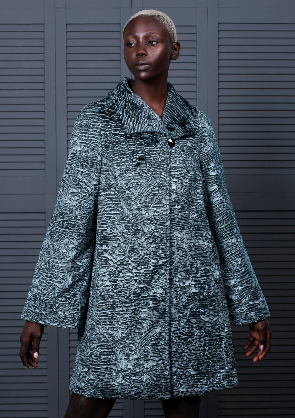 Photo #1 - Coat eco fur Tissavel - astrakhan marengo