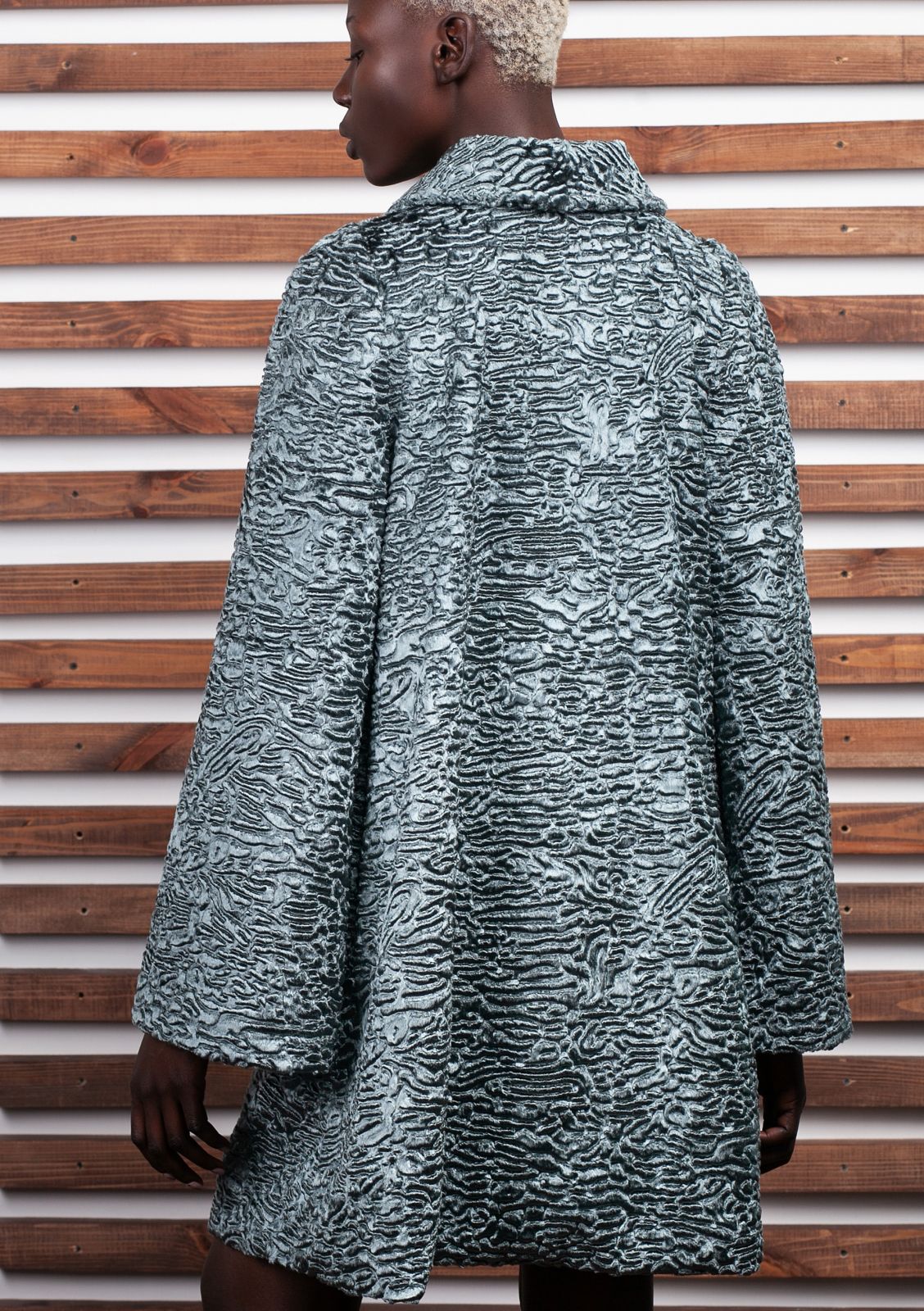 Photo #3 - Coat eco fur Tissavel - astrakhan marengo