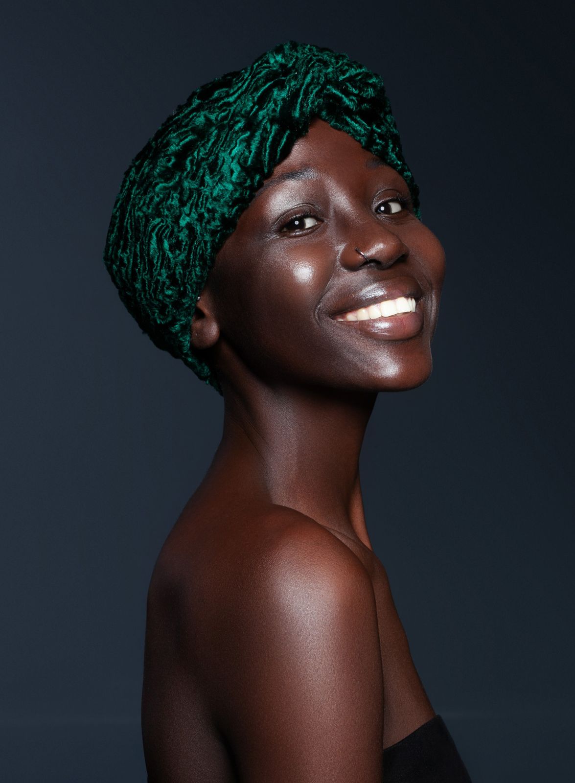 Photo #1 - Turban eco fur Tissavel - astrakhan emerald