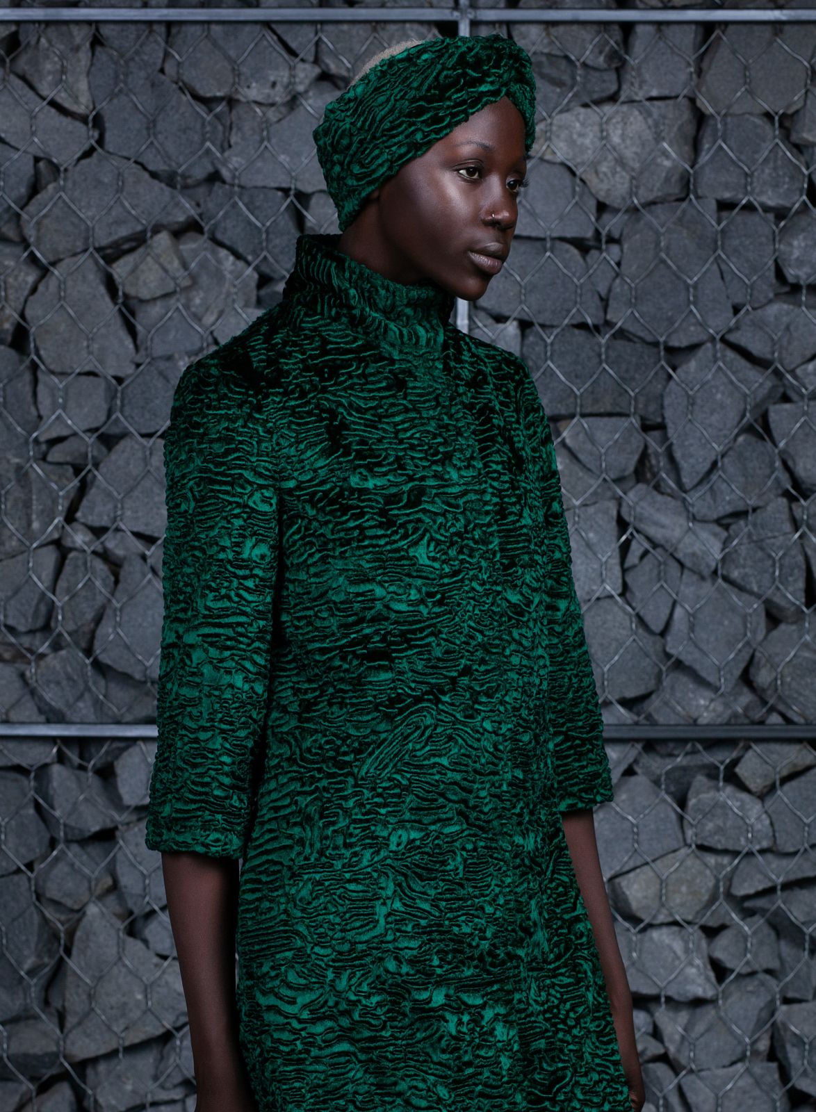 Photo #2 - Turban eco fur Tissavel - astrakhan emerald