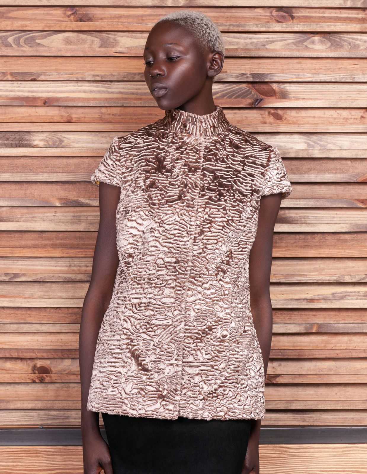 Photo #3 - Vest eco fur Tissavel - astrakhan onyx