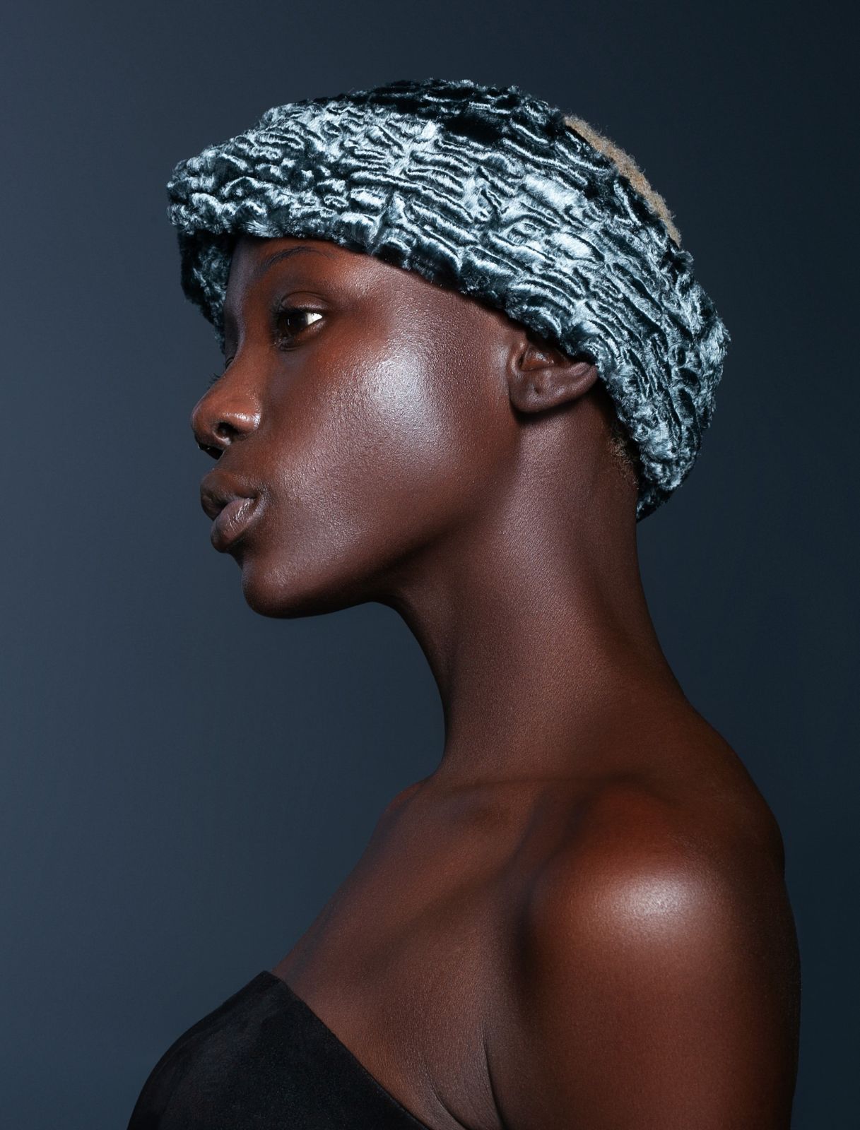 Photo #1 - Turban eco fur Tissavel - astrakhan marengo