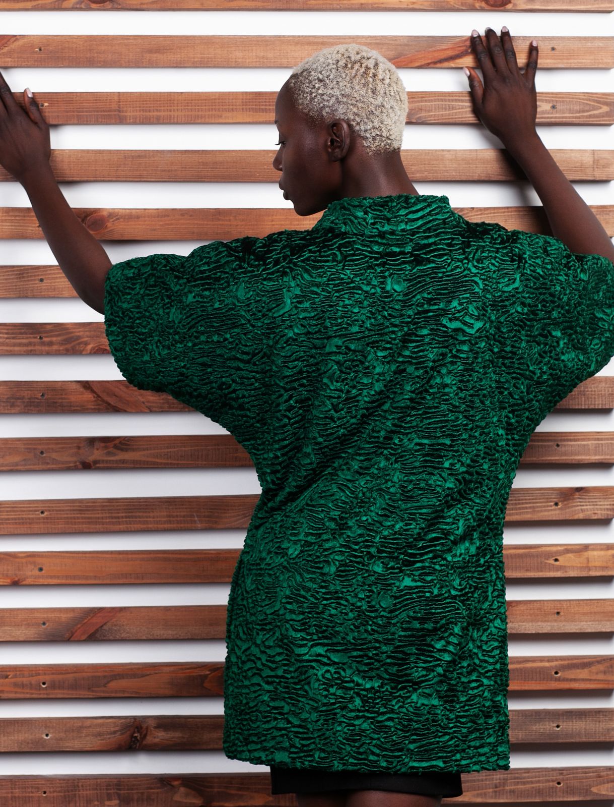 Photo #3 - Jacket eco fur Tissavel - astrakhan emerald