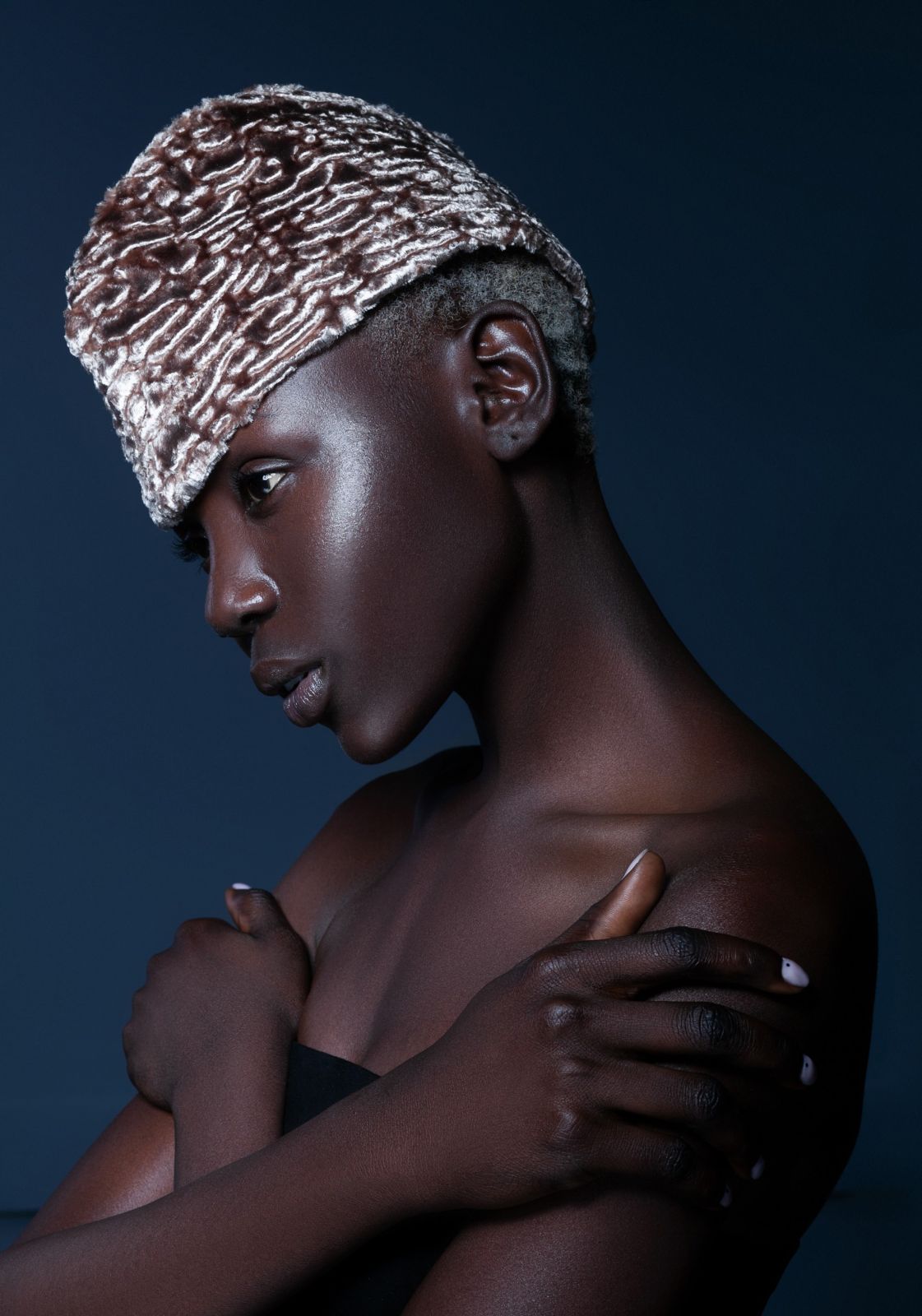 Photo #1 - Forage cap eco fur Tissavel - astrakhan onyx