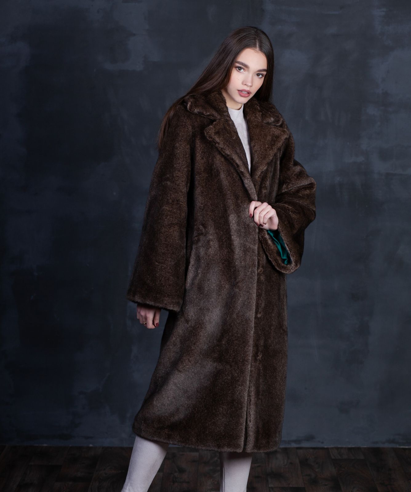 Photo #2 - Coat eco fur Tissavel - mink cappuccino