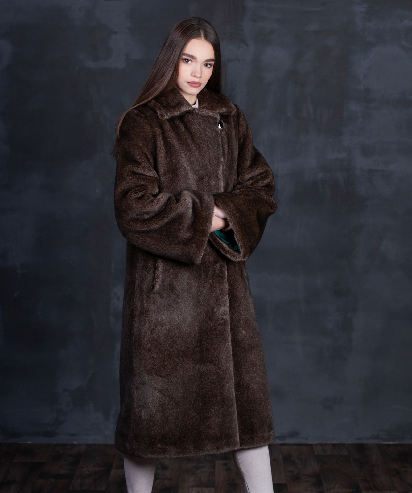 Photo #3 - Coat eco fur Tissavel - mink cappuccino