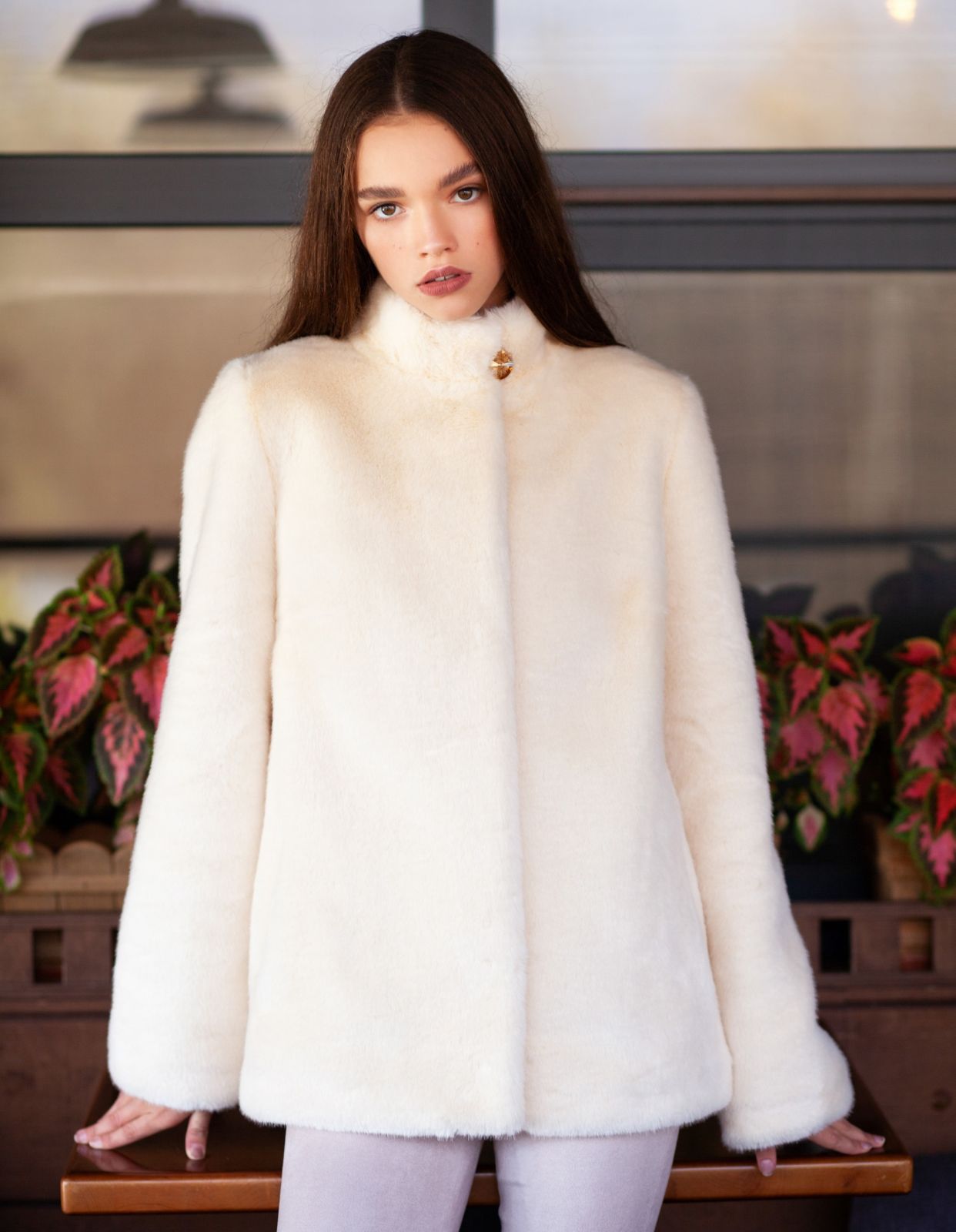 Photo #5 - Coat eco fur Tissavel - mink pearl