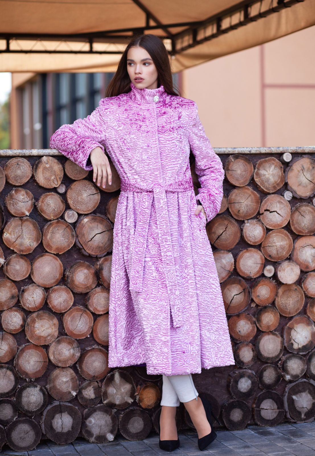 Photo #2 - Coat eco fur Tissavel - astrakhan quartz