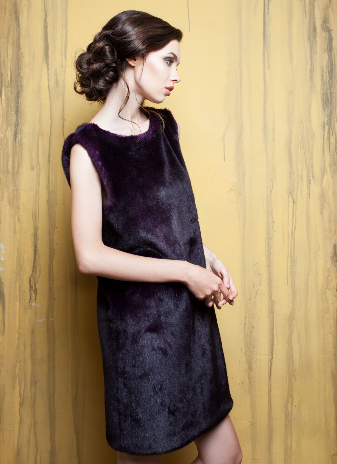 Photo #2 - Sweater eco fur Tissavel - mink amethyst