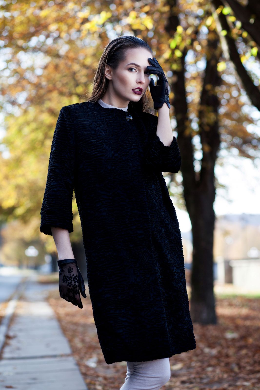 Photo #4 - Coat eco fur Tissavel - astrakhan obsidian