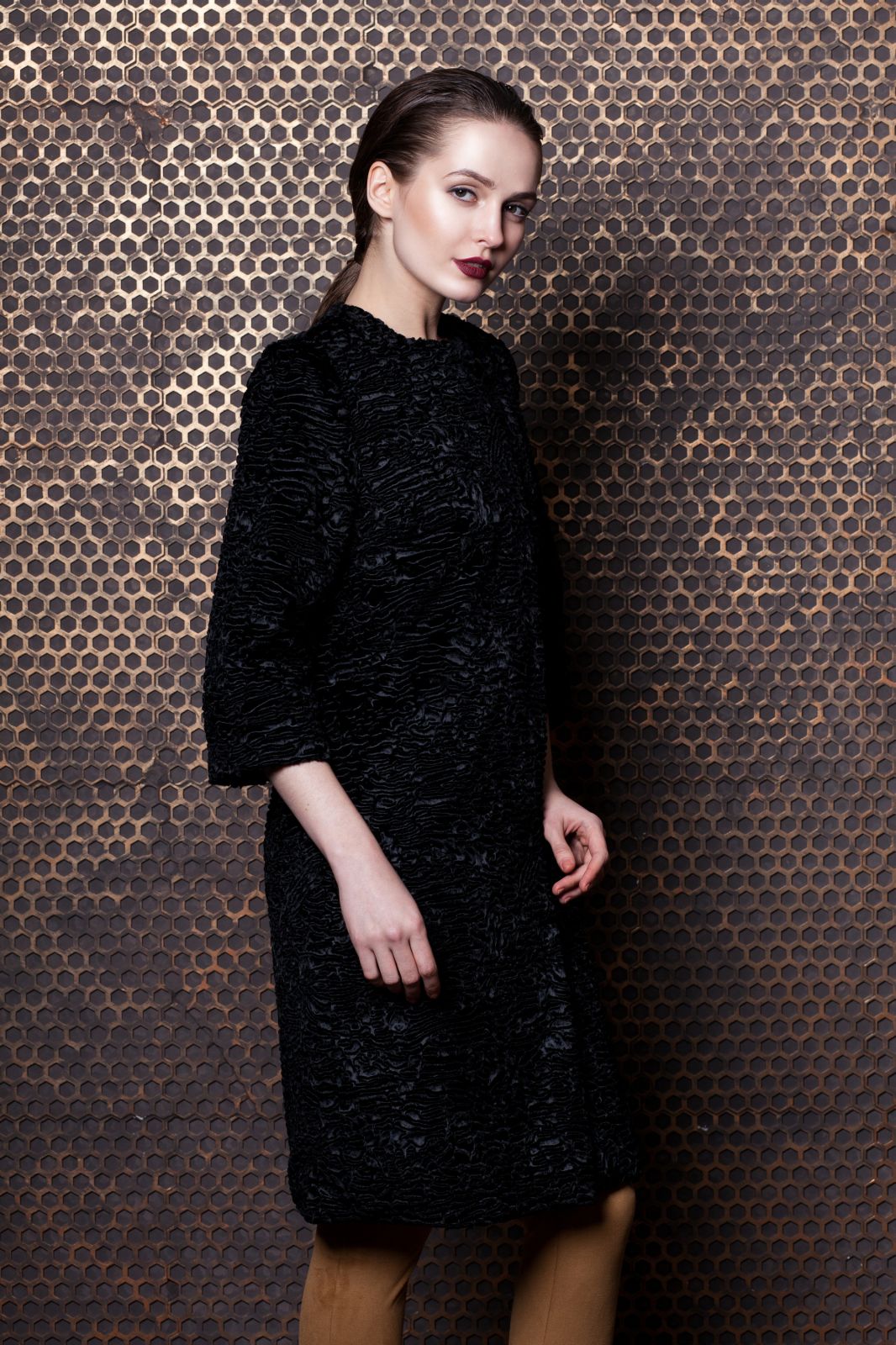 Photo #5 - Coat eco fur Tissavel - astrakhan obsidian