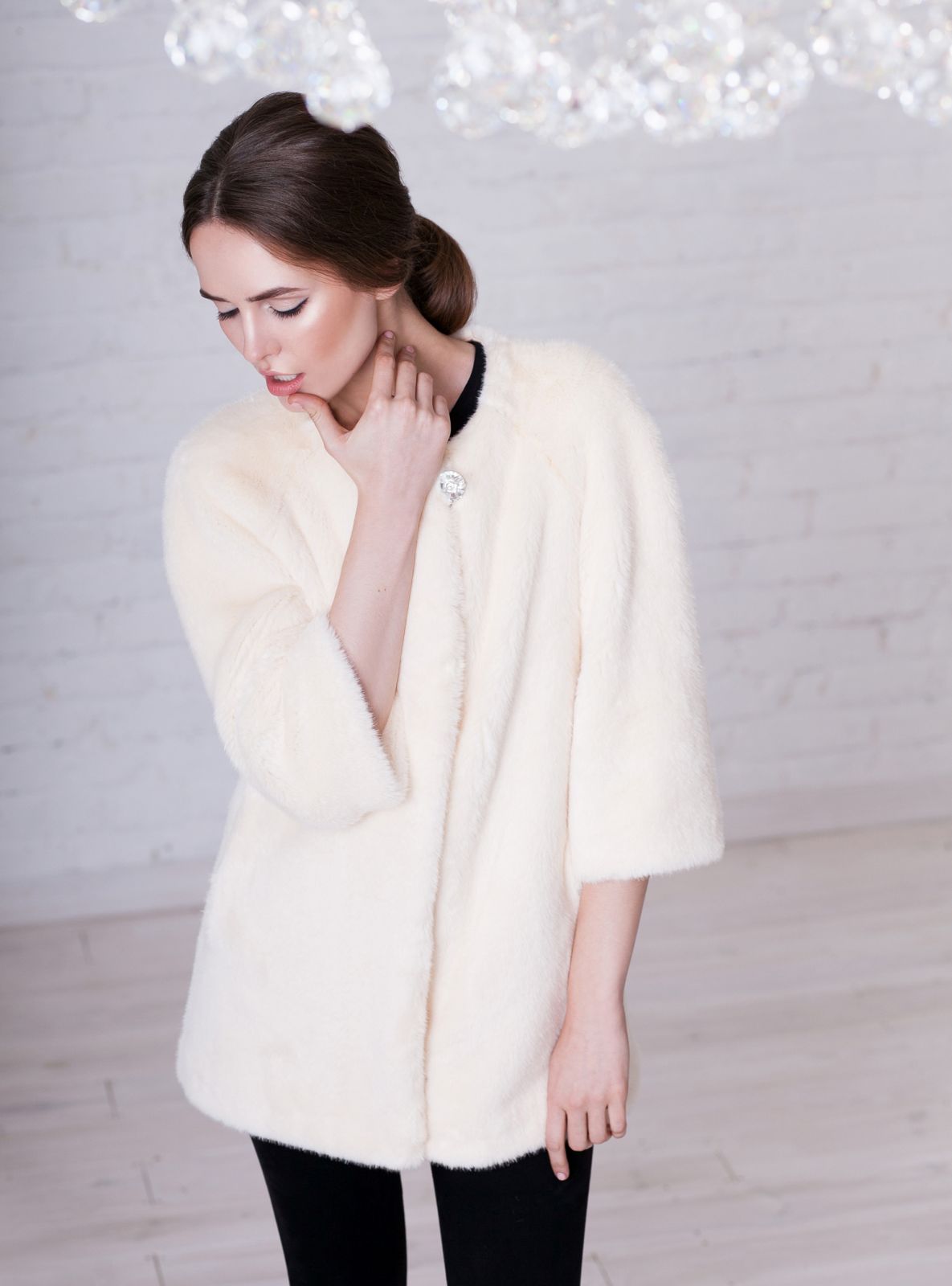 Photo #2 - Coat eco fur Tissavel - mink pearl