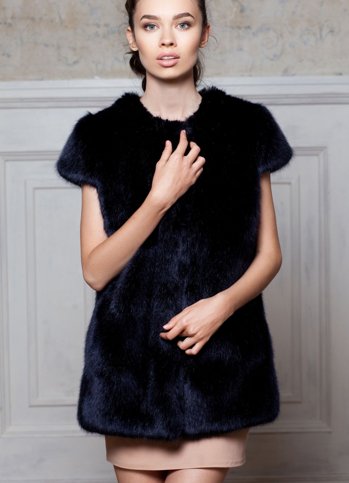 Photo #1 - Vest eco fur Tissavel - sable sapphire