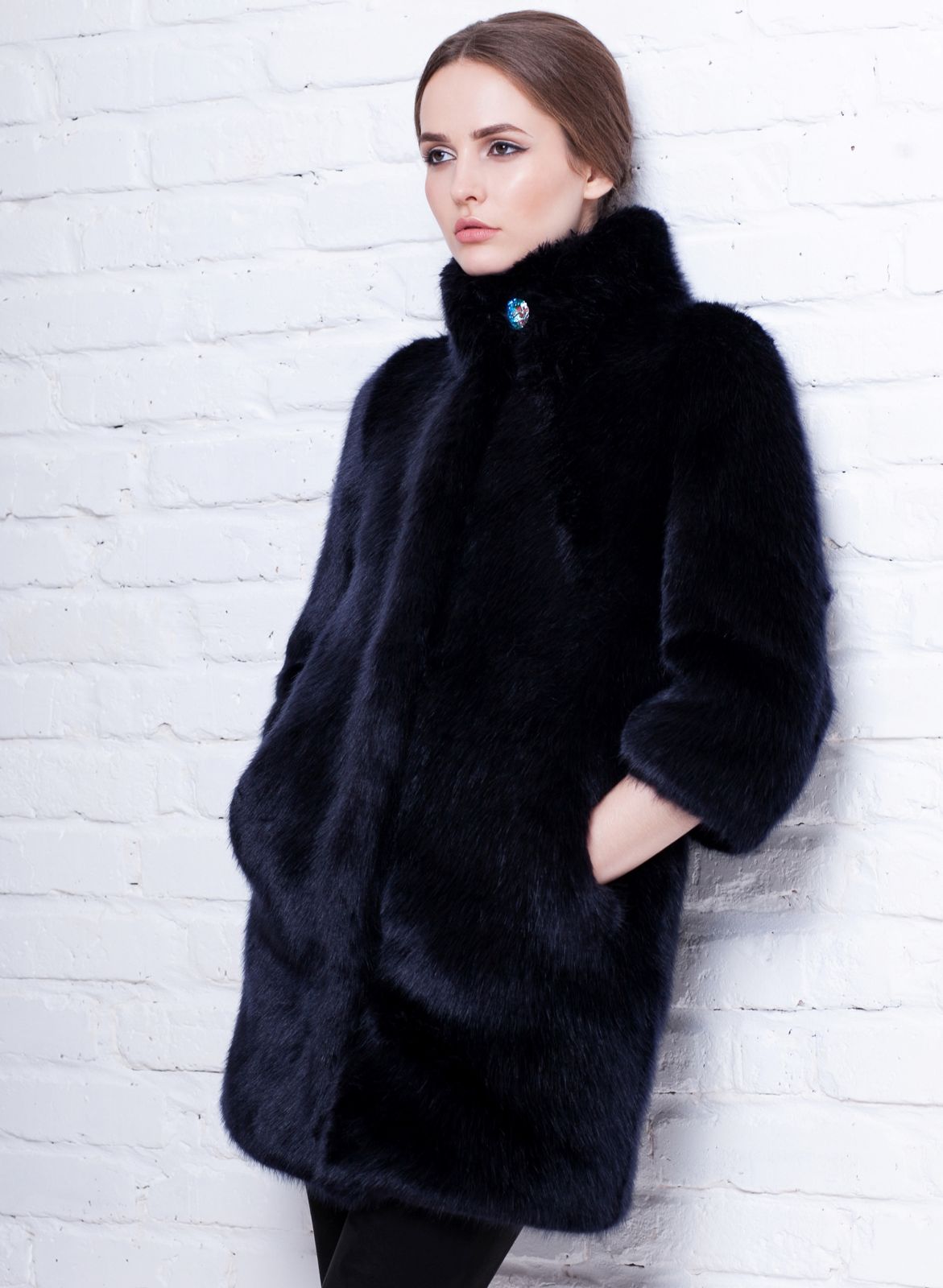Photo #4 - Coat eco fur Tissavel - sable sapphire