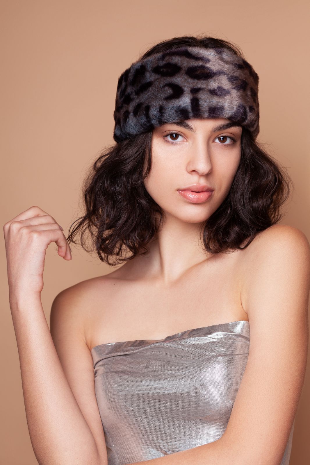 Photo #1 - Headband eco fur Tissavel - snow leopard