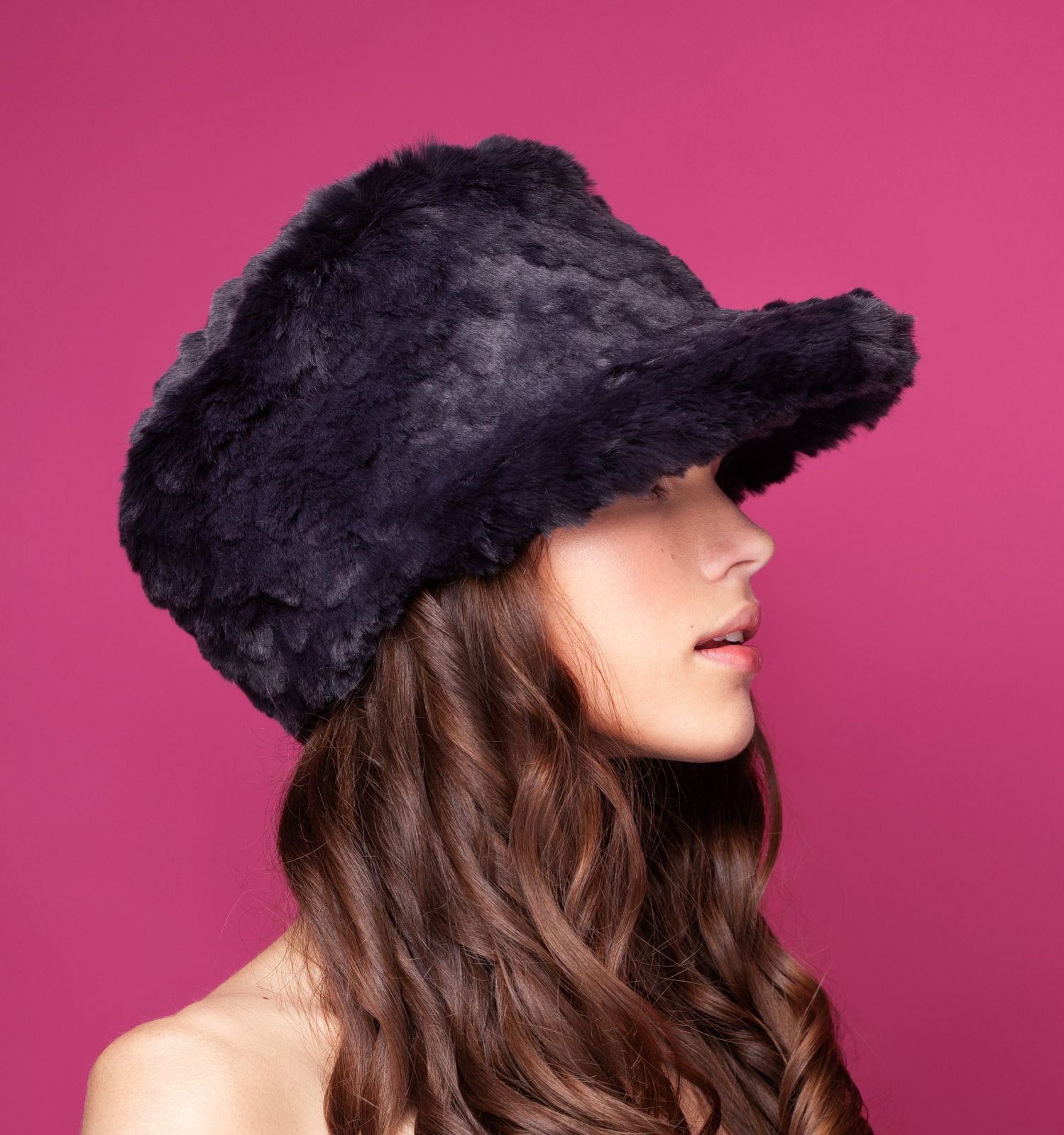 Photo #2 - Cap eco fur Tissavel - chinchilla knitted graphite